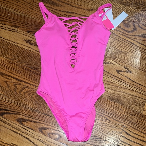 Lilly Pulitzer Isle Lattice One-Piece Swimsuit NWT - Picture 3 of 11
